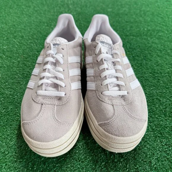 Adidas Gazelle Bold Grey White Womens HQ6893 NEW* Sz 7.5 - Picture 2 of 7